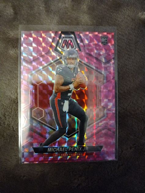 Michael Penix Jr Panini Mosaic Pink Camo Prizm Rookie Rc Atlanta