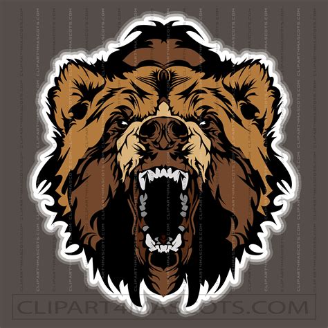 vector grizzly bear logo clipartmascotscom