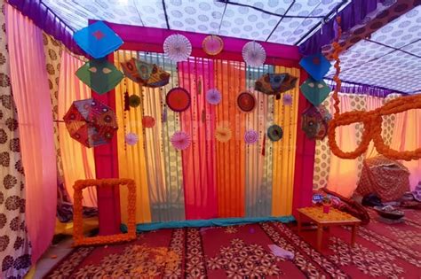 Simple Stage Decoration For Mehndi Function Shelly Lighting