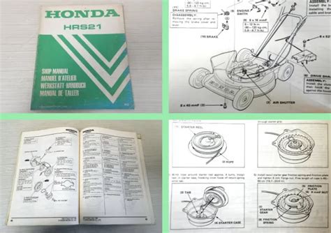 Honda Hrs Rasenm Her Werkstatthandbuch Mit Motor Gxv