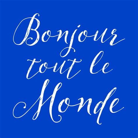 Bonjour Tout Le Monde - French - Mask | TeePublic