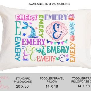 Personalized Mermaid Name Pillow / Custom Pillow / Personalized Pillow Case Kids / Mermaid ...