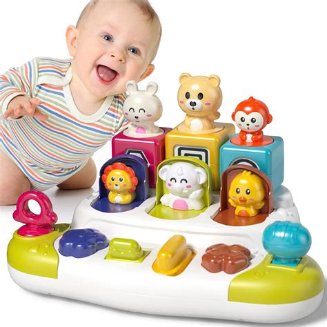 Interactive Animal Toys for Toddlers 1-3, Montessori Cause and Effect Toys for 1 Year Old Boys ...