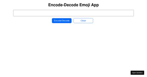 Encode Decode Emoji Codesandbox