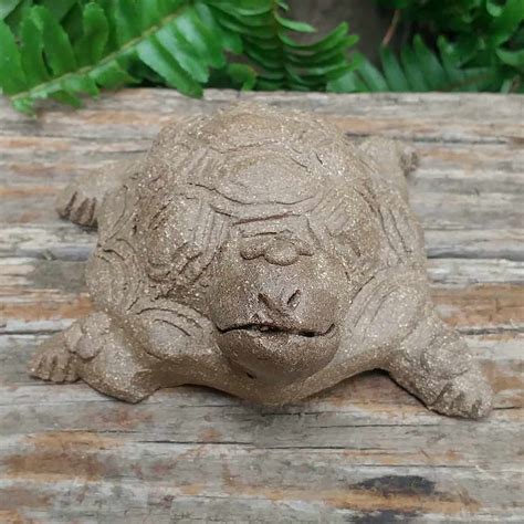 Clay Turtle Garden Sculpture