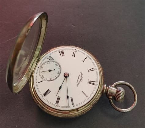 Waltham 7j Pocket Watch 18s Model 1883 Grade 1 Coin Silver 90 Pair