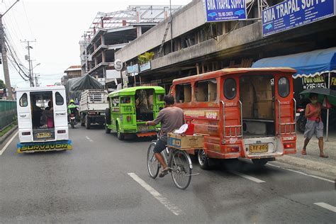 motor vehicles invading bike lanes  rush hours  davao