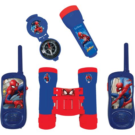 LEXIBOOK Kit aventure enfant 2 talkie walkies Spider Man portée 120 m