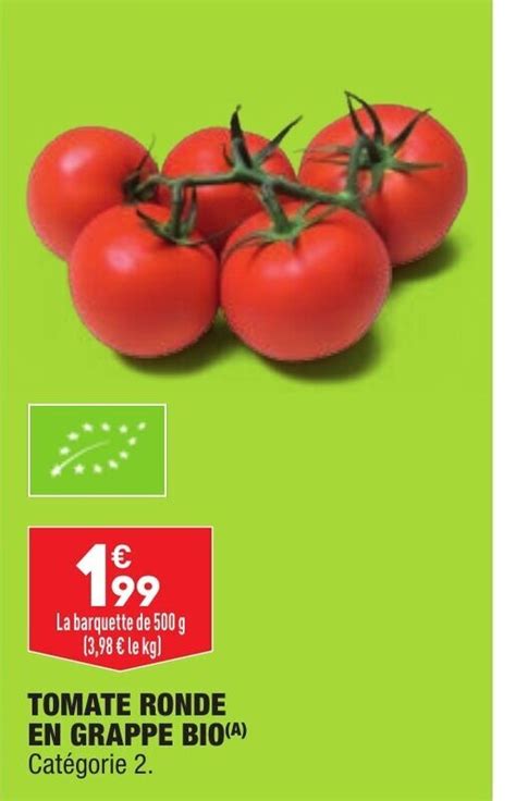 Promo Tomate Ronde En Grappe Bio Chez ALDI