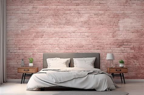 Premium Photo Empty Pink Brick Wall Texture Background