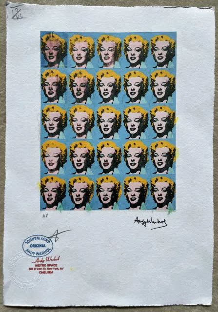 PRINT ANDY WARHOL Marilyn Monroe Pop Art Print Signed 28 00 PicClick UK