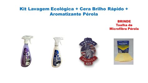 Kit Lavagem Ecológica Cera Wax Finish Aromatizzante Pérola Air