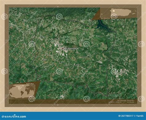 San Sebastian, Puerto Rico. Low-res Satellite. Labelled Points of ...