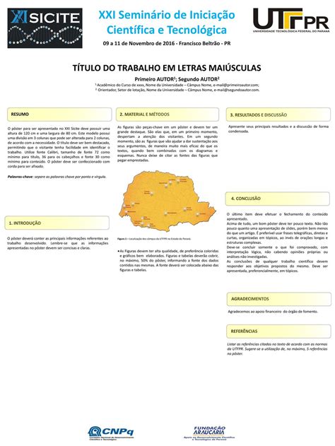 XXI Seminário de Iniciação Científica e Tecnológica ppt carregar