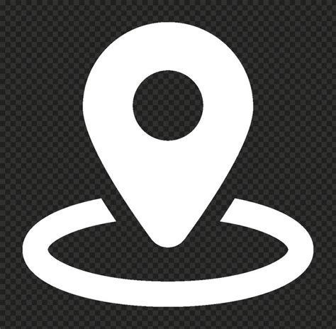 GPS Location White Symbol Icon Transparent PNG