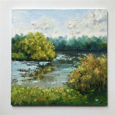 Lake Painting Original Oil Autumn Landscape Painting Lake Sh - Inspire ...