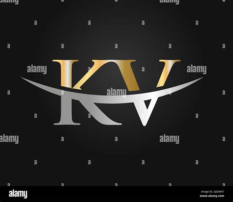 Initial Monogram Letter Kv Logo Design Vector Kv Logo Design Template