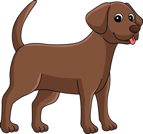 Chocolate Lab Dog Cartoon Colored Clipart 10789310 Vector Art at Vecteezy