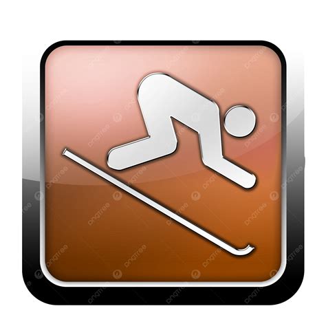 Iconbuttonpictogram Downhill Skiing Pictogram Symbols Pictograph