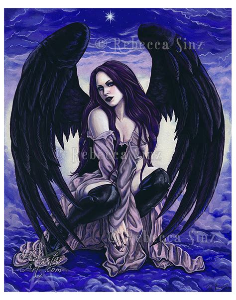 Gothic Sexy Angel Matte Fine Art Print ElvenstarArt