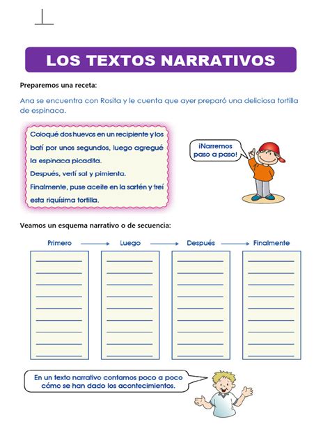 Los Textos Narrativos Para Cuarto Grado De Primaria Pdf