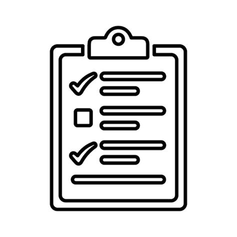 Premium Vector Checklist Line Icon Outline Vector