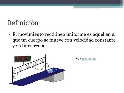 El Movimiento Rectilíneo Uniforme Mru