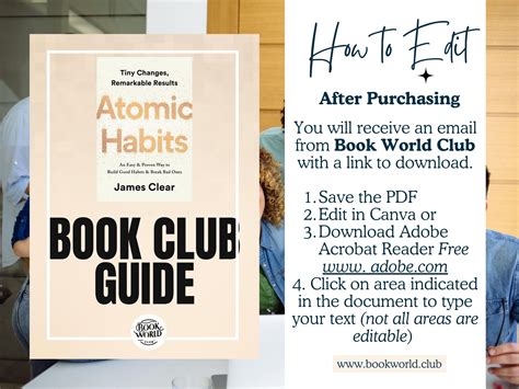 Atomic Habits Book Club Kit & Guide - Complete Discussion Prompts and