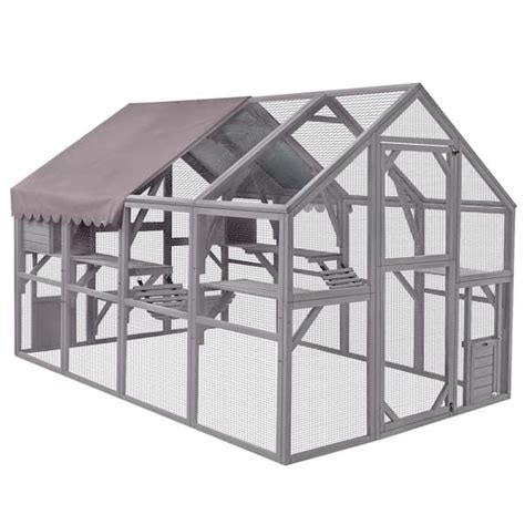 Aivituvin Outdoor Cat Run Large Cat Enclosure Air52 The Home Depot