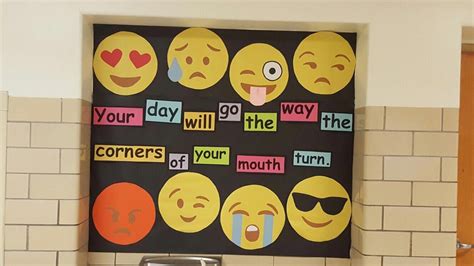 Motivational Emojis Bulletin Board For School Hallway Hallwayideas