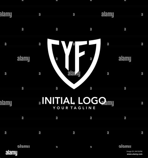 YF monogram initial logo with clean modern shield icon design ...