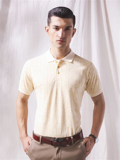 edenrobe Men's Cream Polo Shirt - EMTPS23-041 – edenrobe Pakistan