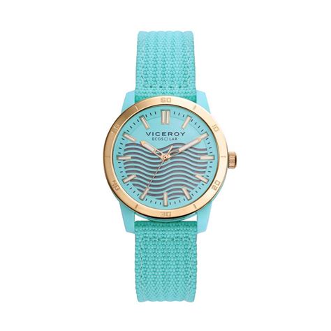 Reloj Viceroy Ecosolar Mujer Dorado Y Verde Anal Gico