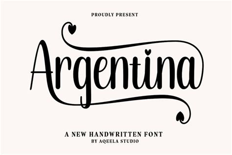 Argentina Font Aqeela Studio Fontspace