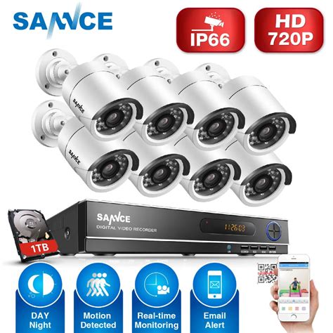 Sannce Channels Cctv Security System Ch Hd N Dvr Pcs P