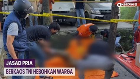 Penemuan Jasad Pria Berkaos Tni Di Saluran Air Hebohkan Warga Video