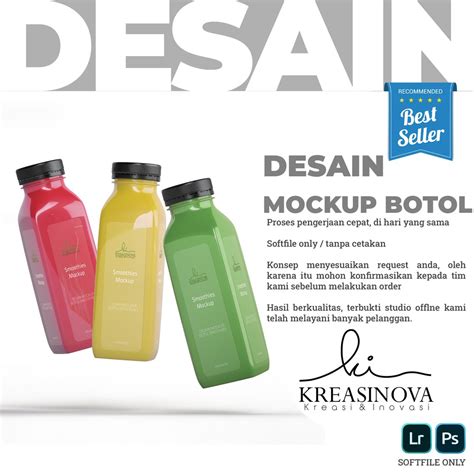 Jual Jasa Desain Produk Mockup Kemasan Botol Minuman Indonesiashopee