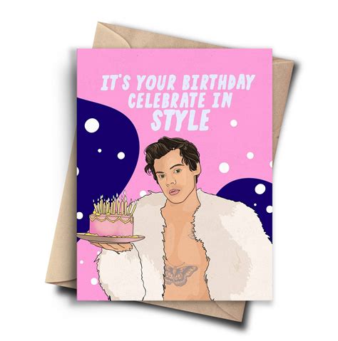 Harry Styles Birthday Card Ethereal Boutique