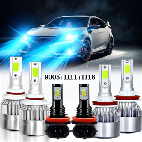 LED Bulb For Honda Civic 2016 2020 Headlight High Low Beam Fog Light