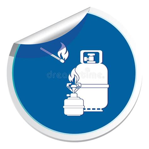 Estufa Que Acampa Con Vector Del Icono De La Botella De Gas Ilustración