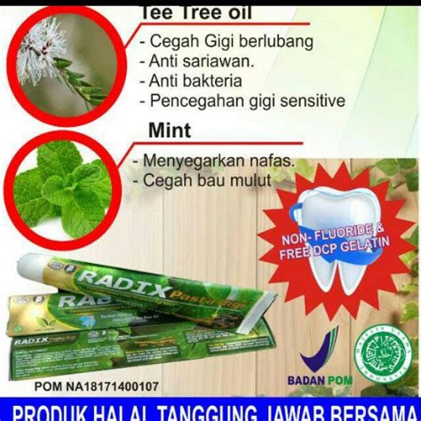 Jual Pasta Gigi Herbal Radix Shopee Indonesia