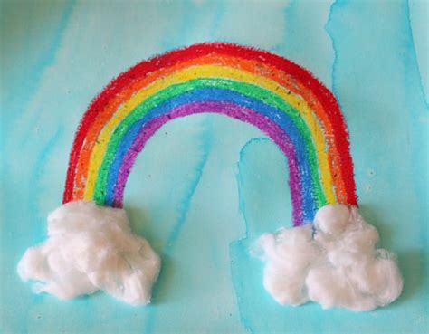 Rainbow Art for Kids Using Oil Pastels and Watercolors - Buggy and Buddy