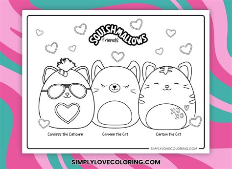 21 Squishmallow Friends Coloring Pages Free Pdf Printables Simply