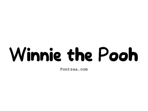 Winnie the Pooh Font - Fontzaa - Exclusive Fonts Library