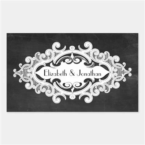 Vintage Edwardian Wedding Rectangular Sticker Zazzle