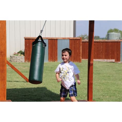 Punching Bag Green Swing Set Playset Outdoor Backyard Fun