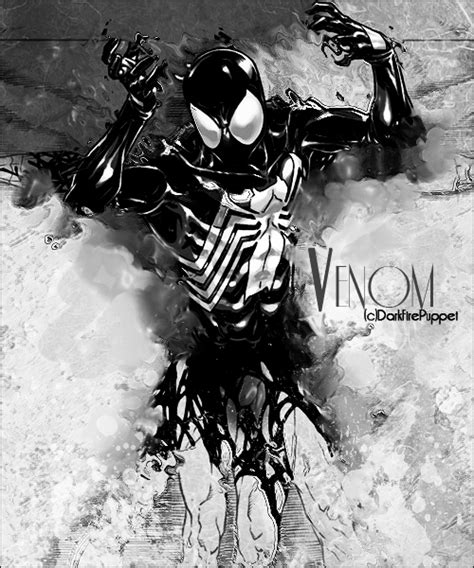 Venom: Black and White by DarkFirePuppet on DeviantArt