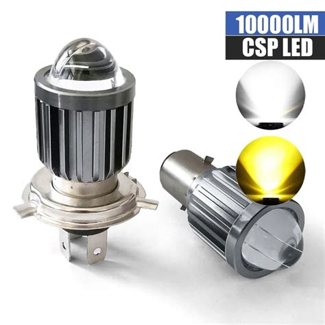 Lâmpada LED Farol Motocicleta Moto Spotlights Lente CSP Branco