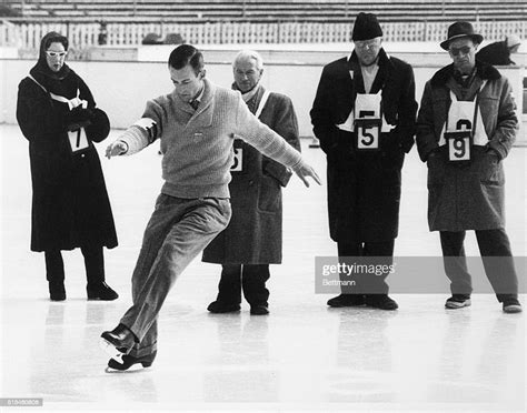 Hayes Alan Jenkins Are Shown In Action In The Mens Figure Skating