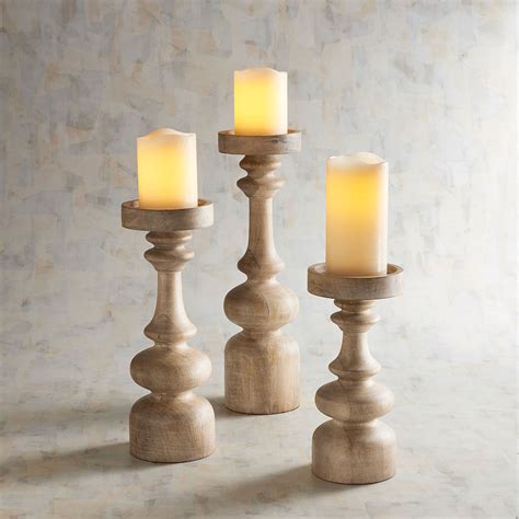 The Beauty Of Wooden Pillar Candle Holders - Wooden Home